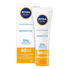 Солнцезащитный крем для лица Sensitive Nivea (50 мл) цена и информация | Кремы от загара | 220.lv