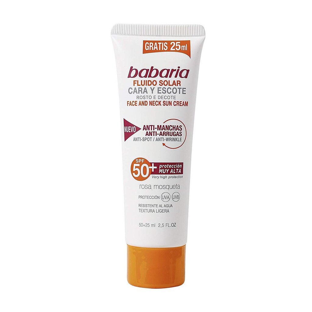 Sauļošanās krēms sejai Solar Adn Sensitive Babaria Spf 50 (75 ml) cena un informācija | Sauļošanās krēmi | 220.lv