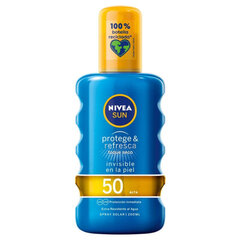 Pretapdeguma aerosols Protege & Refresca Nivea Spf 50 (200 ml) cena un informācija | Sauļošanās krēmi | 220.lv