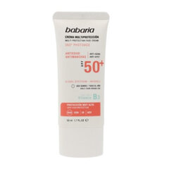 Krēms pret brūno plankumu iedegumu Multi-Protection Babaria Spf 50+ (50 ml) cena un informācija | Sauļošanās krēmi | 220.lv