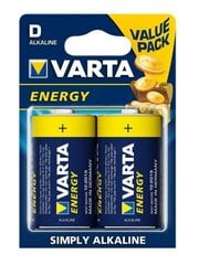 Батарейки Varta LR20 Energy, 2 шт. цена и информация | Батарейки | 220.lv