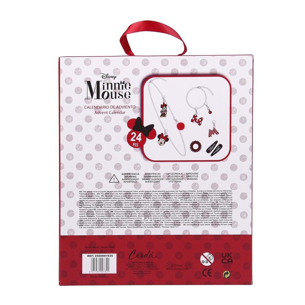 Adventes kalendārs Minnie Mouse 26 Daudzums cena un informācija | Ziemassvētku dekorācijas | 220.lv