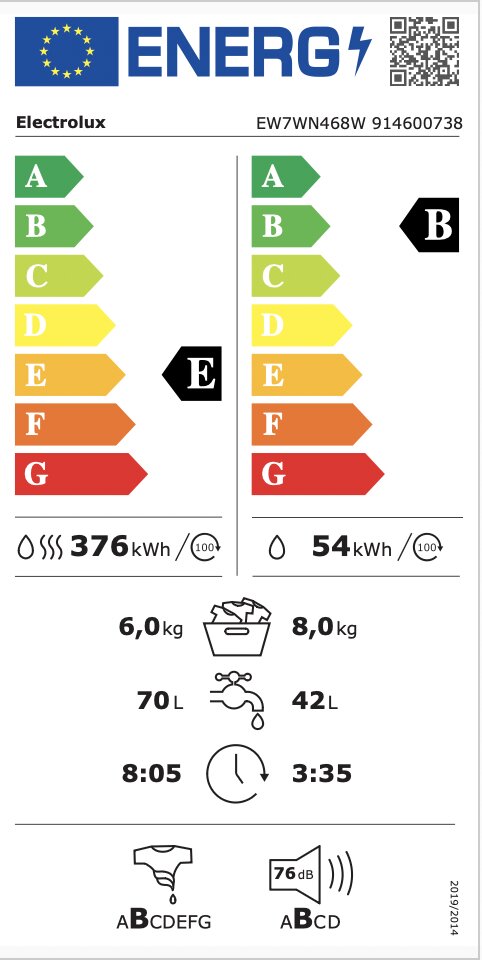 Electrolux EW7WN468W cena un informācija | Veļas mašīnas | 220.lv