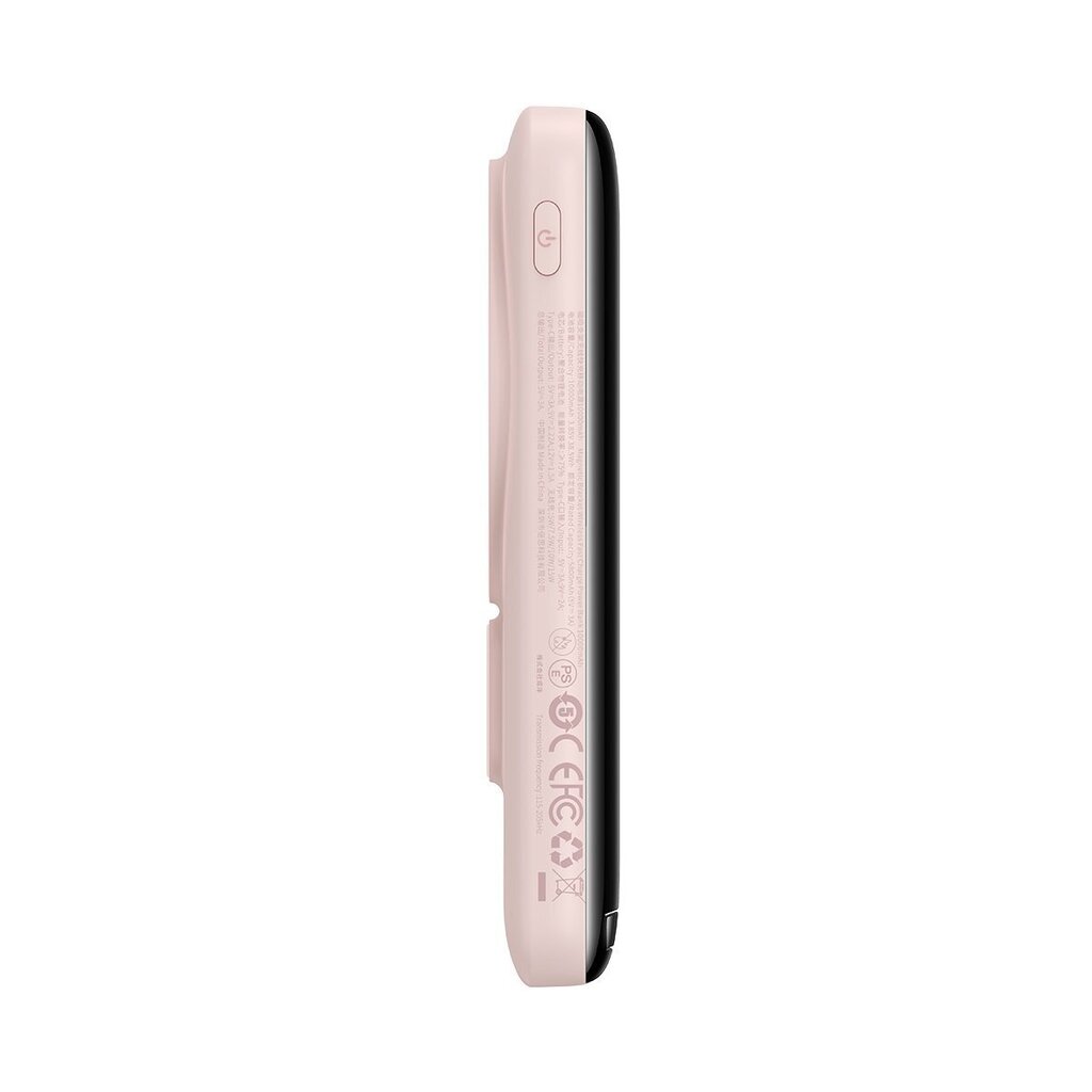 Baseus Magnetic Bracket Wireless Fast Charge Power Bank 10000mAh 20W  Pink  (With Baseus Xiaobai series fast charging Cable Type-C to Type-C 60W(20V/3A) 50cm  White) Overseas Edition cena un informācija | Lādētāji-akumulatori (Power bank) | 220.lv