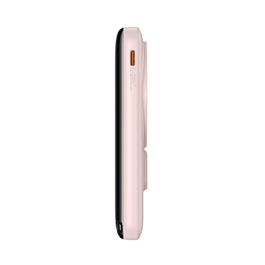 Baseus Magnetic Bracket Wireless Fast Charge Power Bank 10000mAh 20W  Pink  (With Baseus Xiaobai series fast charging Cable Type-C to Type-C 60W(20V/3A) 50cm  White) Overseas Edition cena un informācija | Lādētāji-akumulatori (Power bank) | 220.lv