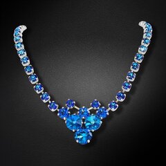 Kāzu kaklarota "Bohēma (Bermuda Blue)" ar Swarovski™ kristāliem DS00N102 цена и информация | Украшения на шею | 220.lv