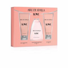 Komplekts Aire Sevilla Love sievietēm: tualetes ūdens EDT, 150 ml + dušas želeja, 150 ml + mitrinošs krēms, 150 ml цена и информация | Женские духи | 220.lv