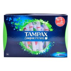 Super Tamponi Pearl Compak Tampax (36 gab.) cena un informācija | Tamponi, higiēniskās paketes, ieliktnīši | 220.lv