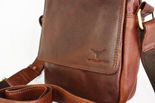 Мужская сумочка из натуральной кожи Money Kepper, коричневая цена и информация | Мужские сумки | 220.lv