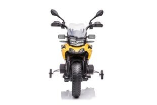 Bērnu elektriskais motocikls - BMW F850, dzeltens cena un informācija | Bērnu elektroauto | 220.lv