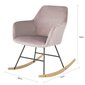 Šūpuļkrēsls, samta sēdeklis, FST68-P цена и информация | Atpūtas krēsli | 220.lv