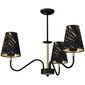 Piekaramā lampa Milagro HERMES Black/Gold 3xE27 cena un informācija | Lustras | 220.lv