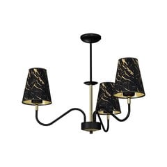 Piekaramā lampa Milagro HERMES Black/Gold 3xE27 cena un informācija | Lustras | 220.lv