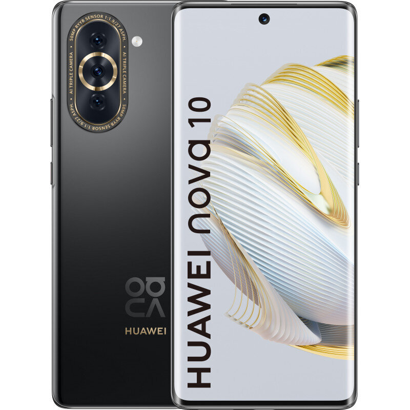 Huawei Nova 10, 128 GB, Dual SIM, Black cena un informācija | Mobilie telefoni | 220.lv