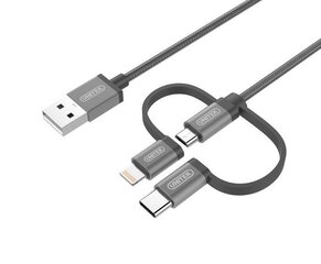 Unitek Y-C4036AGY, USB C/Lightning, 1 м цена и информация | Кабели для телефонов | 220.lv