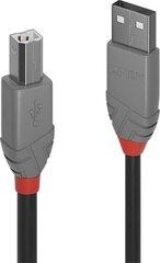 CABLE USB2 A-B 7.5M/ANTHRA 36676 LINDY cena un informācija | Savienotājkabeļi | 220.lv