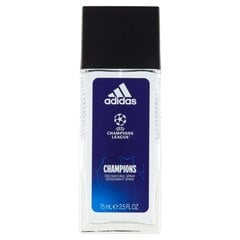Izsmidzināms dezodorants Adidas UEFA Champions League 75 ml cena un informācija | Adidas Smaržas, kosmētika | 220.lv
