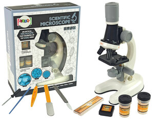 Rotaļlietu mikroskopa komplekts, balts cena un informācija | Attīstošās rotaļlietas | 220.lv