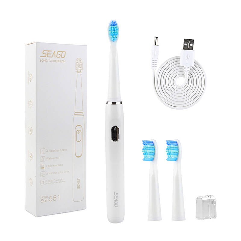 Seago Sonic zobu birste SG-551 (balta) cena un informācija | Elektriskās zobu birstes | 220.lv