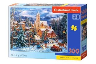 Puzle Castorland Sledding to Town, 300 daļu. cena un informācija | Puzles, 3D puzles | 220.lv