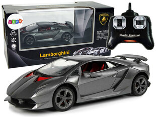 Attālināti vadāma sporta automašīna Lamborghini, 2.4 G, 1:24, sudraba cena un informācija | Rotaļlietas zēniem | 220.lv