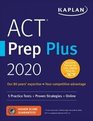 ACT Prep Plus 2020: 5 Practice Tests plus Proven Strategies plus Online cena un informācija | Sociālo zinātņu grāmatas | 220.lv