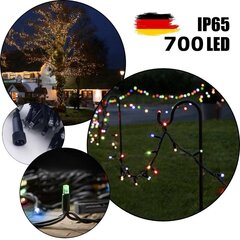 Профессиональная уличная гирлянда из 700 светодиодных лампочек Brosberg, разноцветная цена и информация | Гирлянды | 220.lv