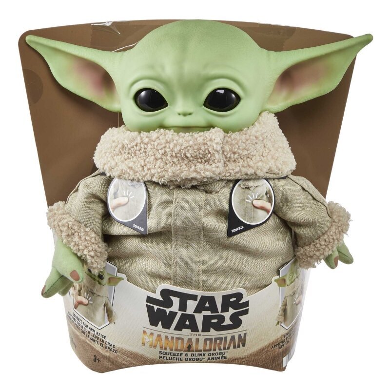 Mīkstā rotaļlieta Mattel Star Wars Baby Yoda Grogu, HJM25 cena un informācija | Mīkstās (plīša) rotaļlietas | 220.lv