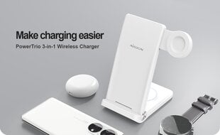 Nillkin PowerTrio 3in1 Wireless Charger for Garmin Watch White цена и информация | Зарядные устройства для телефонов | 220.lv