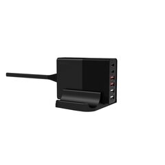 Devia wall charger Extreme PD QC 3.0 75W 2x USB-C 4x USB black cena un informācija | Lādētāji un adapteri | 220.lv