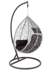Кресло в форме яйца Halmar Eggy, серое цена и информация | Садовые стулья, кресла, пуфы | 220.lv