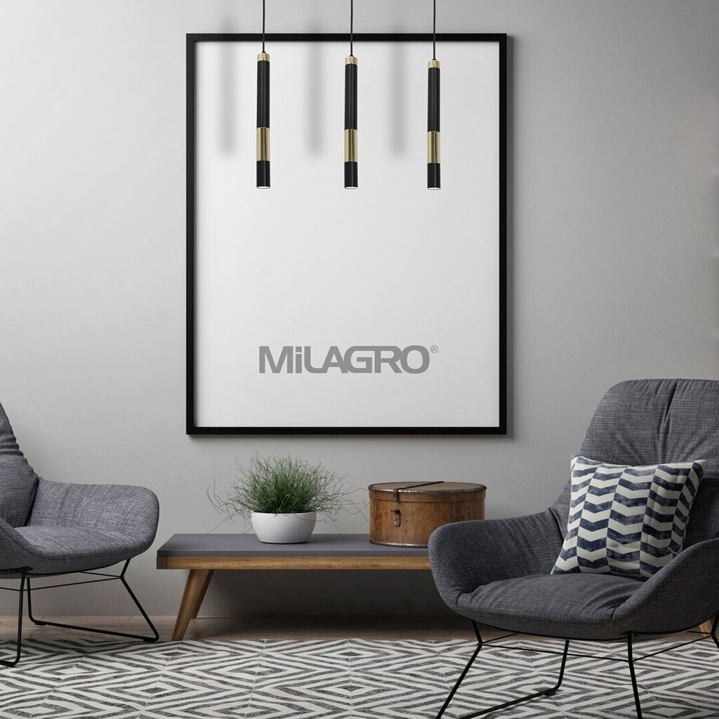 Piekaramā lampa Milagro DALLAS GOLD 3xGU10 Listwa cena un informācija | Lustras | 220.lv