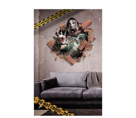 Наклейка на стену «Зомби в стене» (70х80 см) цена и информация | Праздничные декорации | 220.lv