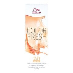 Vidēji noturīga matu krāsa Color Fresh Wella Nº 2/0 (75 ml) cena un informācija | Matu krāsas | 220.lv