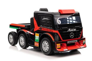 Viens elektroauto ar piekabi Mercedes-Benz Axor XMX622, sarkans cena un informācija | Bērnu elektroauto | 220.lv