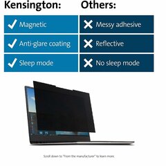 Monitora privātuma filtrs Kensington K58353WW cena un informācija | Kensington​ Portatīvie datori, somas | 220.lv