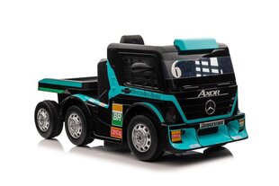 Viens elektroauto ar piekabi Mercedes-Benz Axor XMX622, zils cena un informācija | Bērnu elektroauto | 220.lv