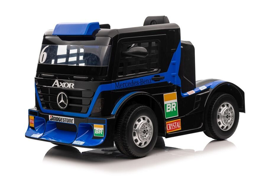 Viens elektroauto ar piekabi Mercedes-Benz Axor XMX622, zils цена и информация | Bērnu elektroauto | 220.lv