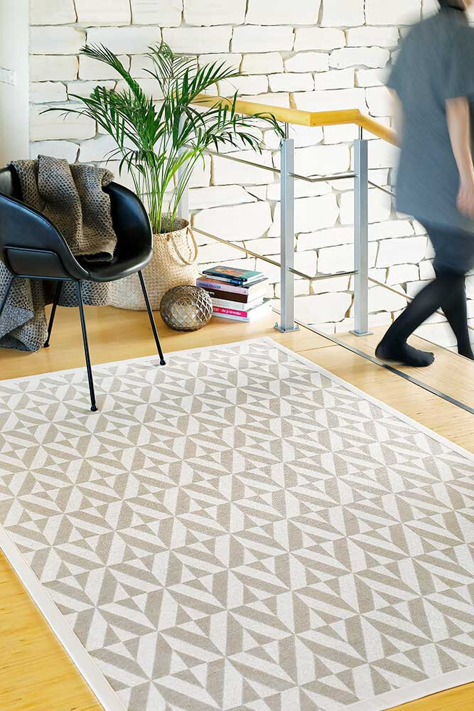 Divpusējs šenila paklājs NARMA smartWeave® Puha, balti bēšs, 100 x 160 cm cena un informācija | Paklāji | 220.lv