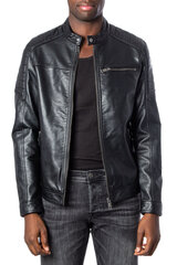 Куртка мужская Jjerocky 12147218 черная, PU цена и информация | Мужские куртки | 220.lv