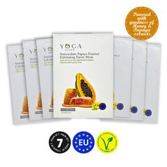 (Iepakojumā 7) 100% Vegānu un zīda antioksidantu papaijas esences pīlinga sejas maska, Yogasuper цена и информация | Маски для лица, патчи для глаз | 220.lv