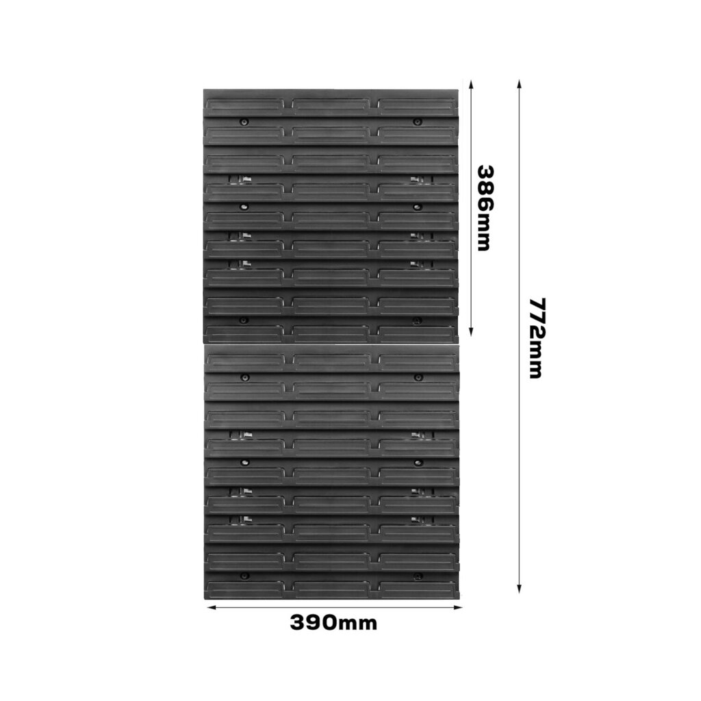 16 sakraujamas kastes ar sienas plauktu 39 x 78 cm Instrumentu turētājs cena un informācija | Instrumentu kastes | 220.lv