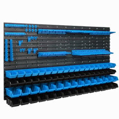 68 sakraujamas kastes ar sienas plauktu 154 x 78 cm Instrumentu turētājs cena un informācija | Instrumentu kastes | 220.lv