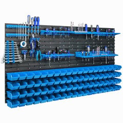 76 sakraujamas kastes ar sienas plauktu 154 x 78 cm Instrumentu turētājs cena un informācija | Instrumentu kastes | 220.lv