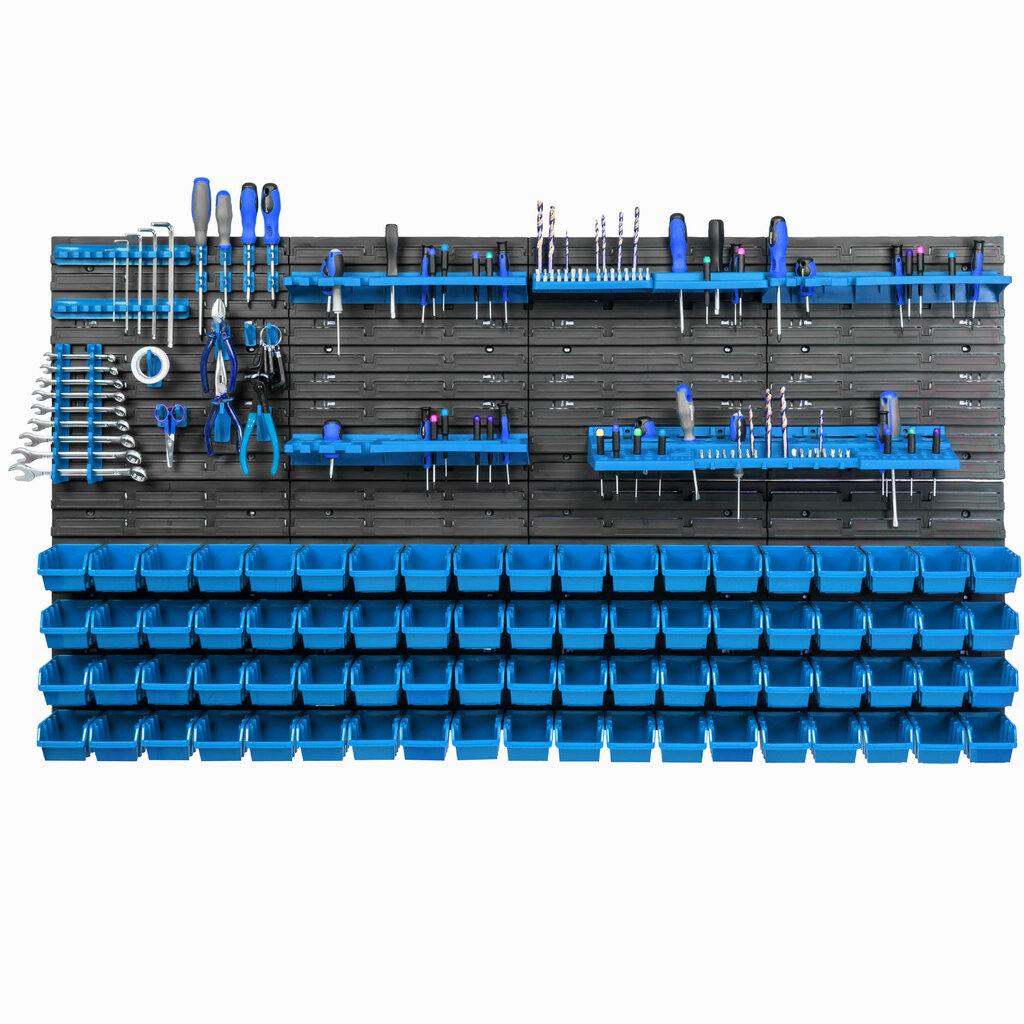 76 sakraujamas kastes ar sienas plauktu 154 x 78 cm Instrumentu turētājs цена и информация | Instrumentu kastes | 220.lv