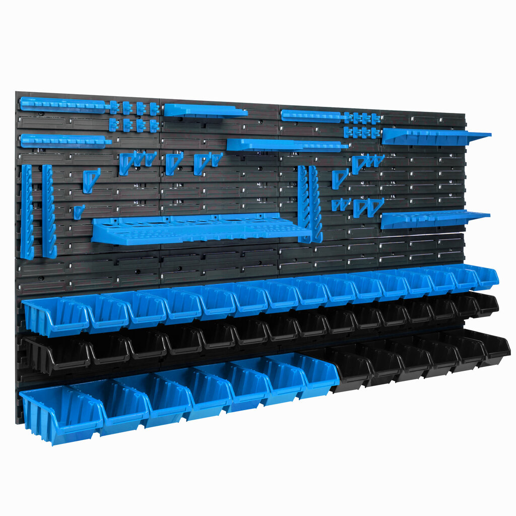 43 sakraujamas kastes ar sienas plauktu 154 x 78 cm Instrumentu turētājs cena un informācija | Instrumentu kastes | 220.lv