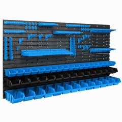 47 sakraujamas kastes ar sienas plauktu 154 x 78 cm Instrumentu turētājs cena un informācija | Instrumentu kastes | 220.lv