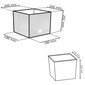 botle 3 balts rotangpalmas puķu podu komplekts Trapecveida raksta augstums: 20 + 22 + 26 cm ar kvadrātveida ieliktni цена и информация | Puķu podi | 220.lv