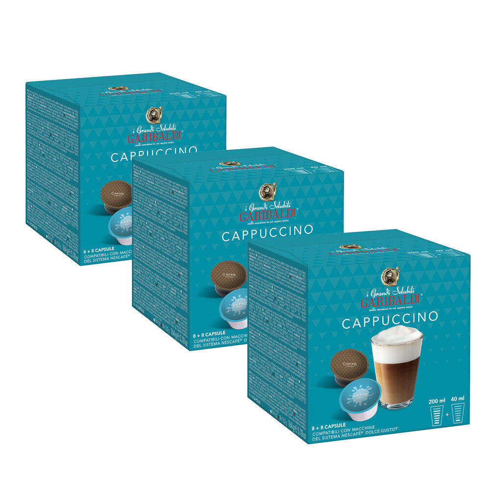 Gran Caffe Garibaldi - Cappuccino, 48 gab. Dolce Gusto automātiem piemērotas kapsulas цена и информация | Kafija, kakao | 220.lv
