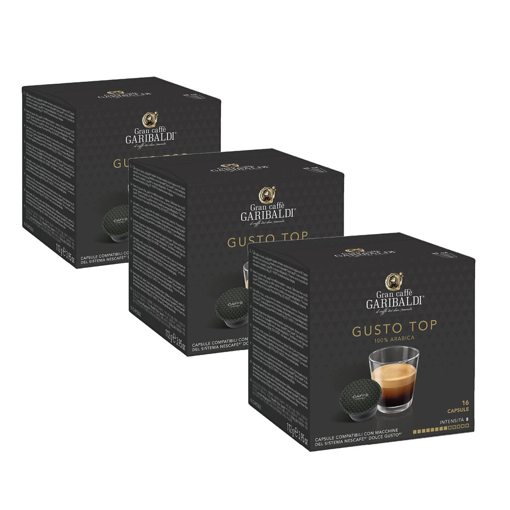 Gran Caffe Garibaldi - Gusto Top, 48 gab. Dolce Gusto automātiem piemērotas kapsulas cena un informācija | Kafija, kakao | 220.lv